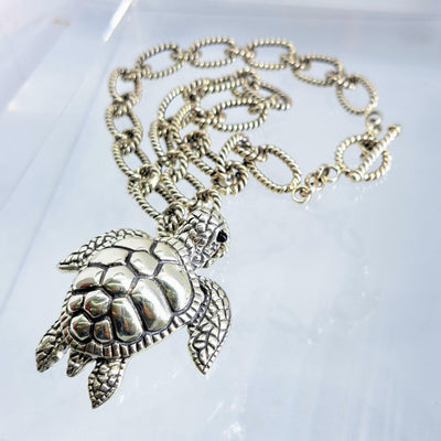 "Terrapin Station" Necklace/Pendant - Sterling Turtle