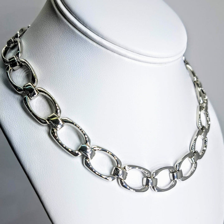 "Story Of 'O' - Chapter 2" 16" Necklace - Anti-Tarnish Sterling, Ruby Accent,