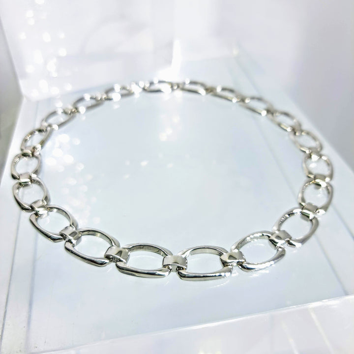 "Story Of 'O' - Chapter 2" 16" Necklace - Anti-Tarnish Sterling, Ruby Accent,