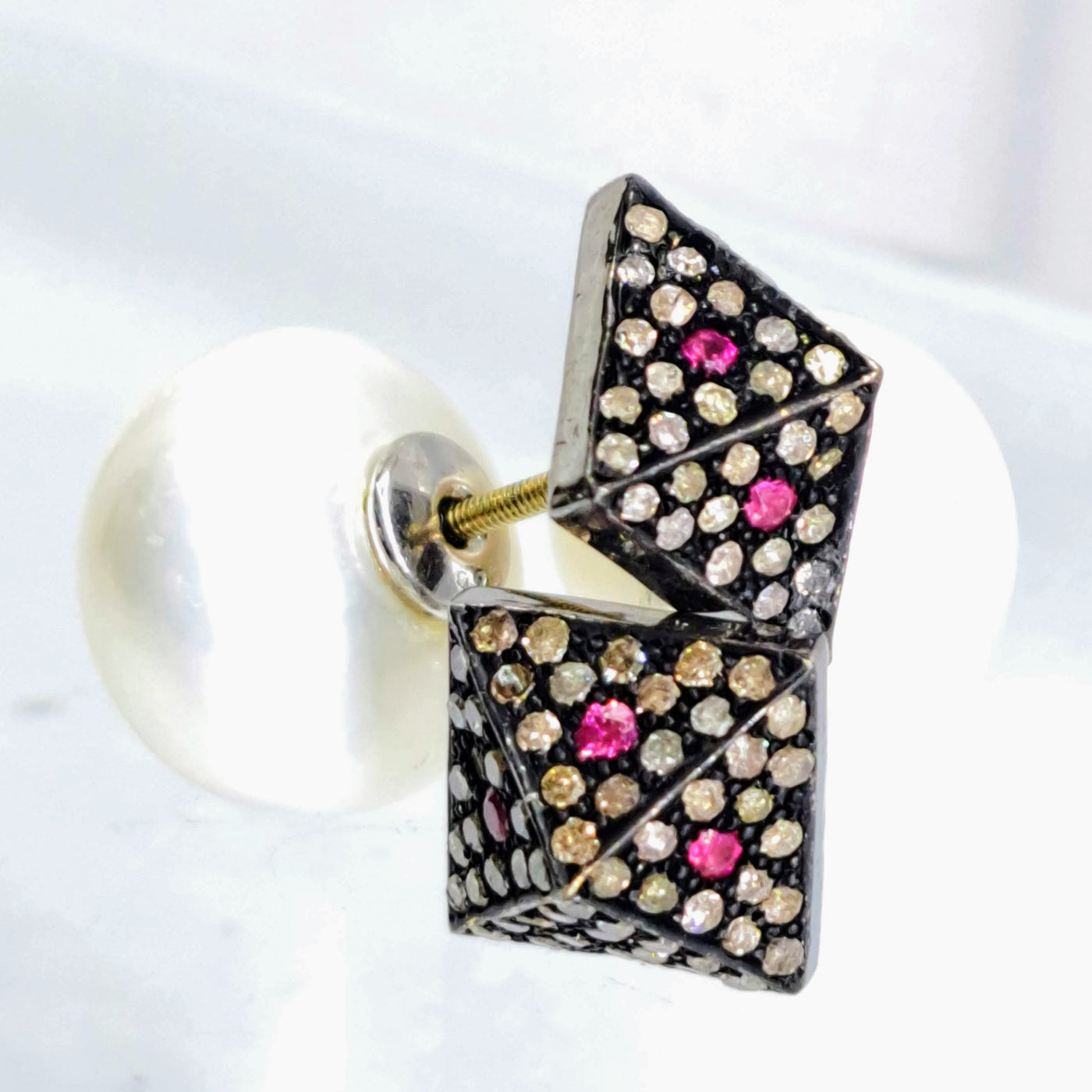 "Party In The Back" 0.5" Studs By Barb - Diamond, Ruby, Pearl