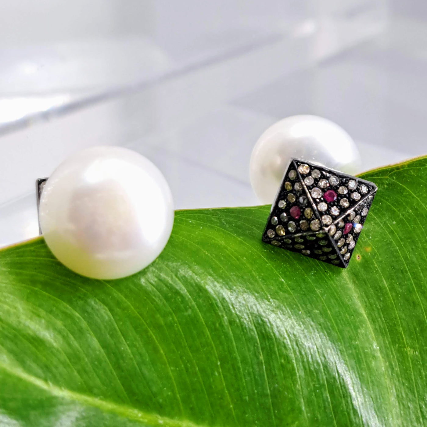 "Party In The Back" 0.5" Studs By Barb - Diamond, Ruby, Pearl