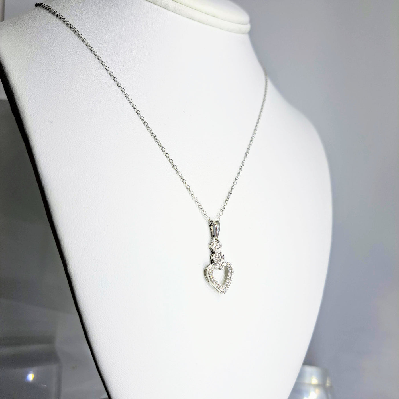 "My Loves" 18" Necklace - Diamonds, Sterling