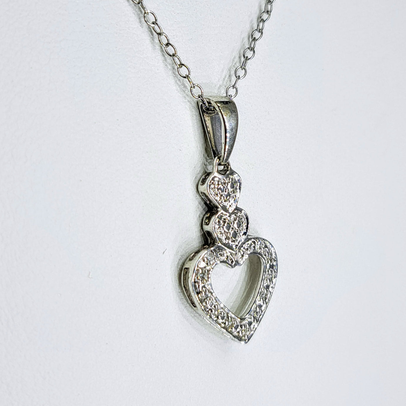 "My Loves" 18" Necklace - Diamonds, Sterling