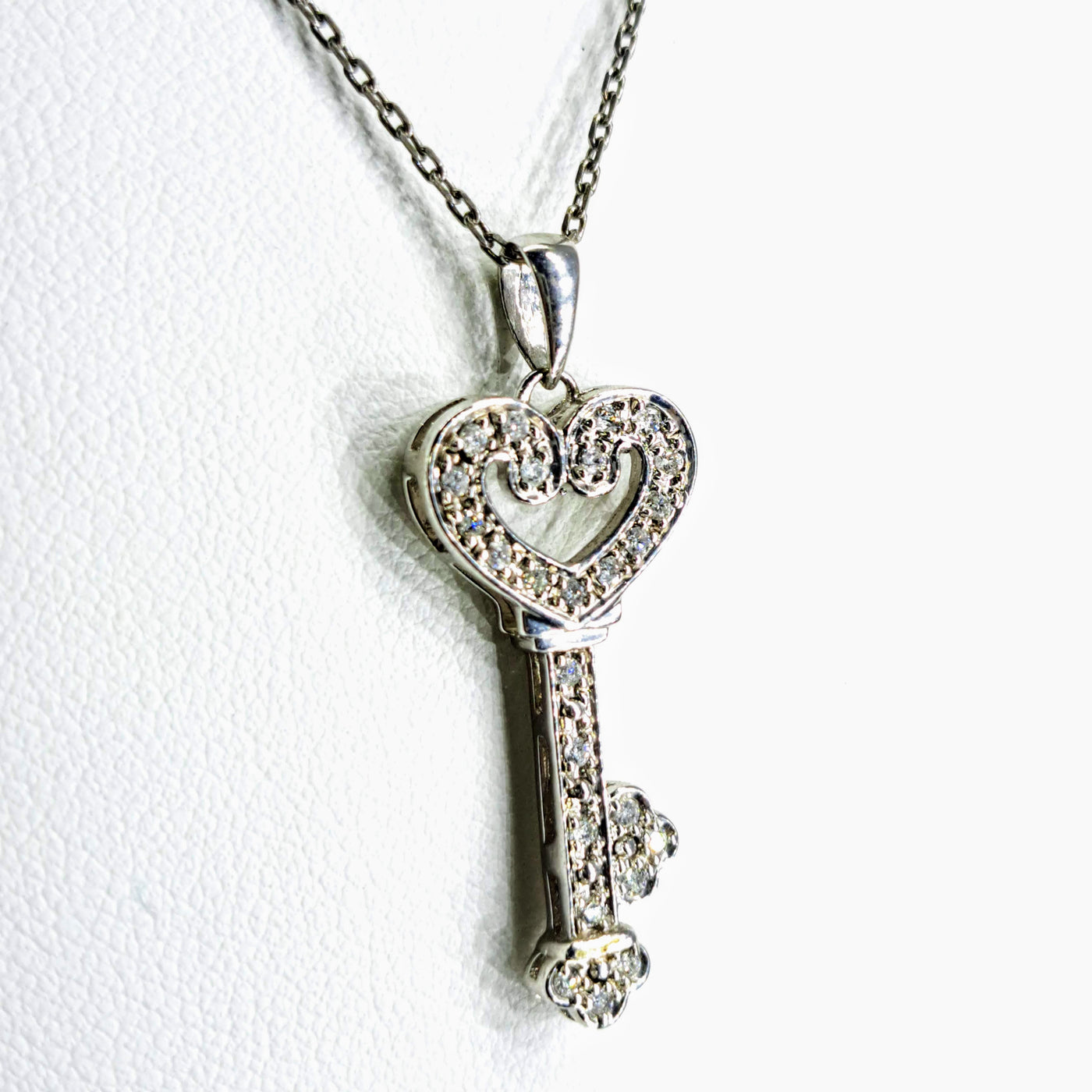 "She Holds The Key" 18" Necklace - Diamonds, Sterling
