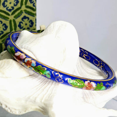 "Lady Qing" Sz Med Bracelet - Cloisonné Enamel Bangle