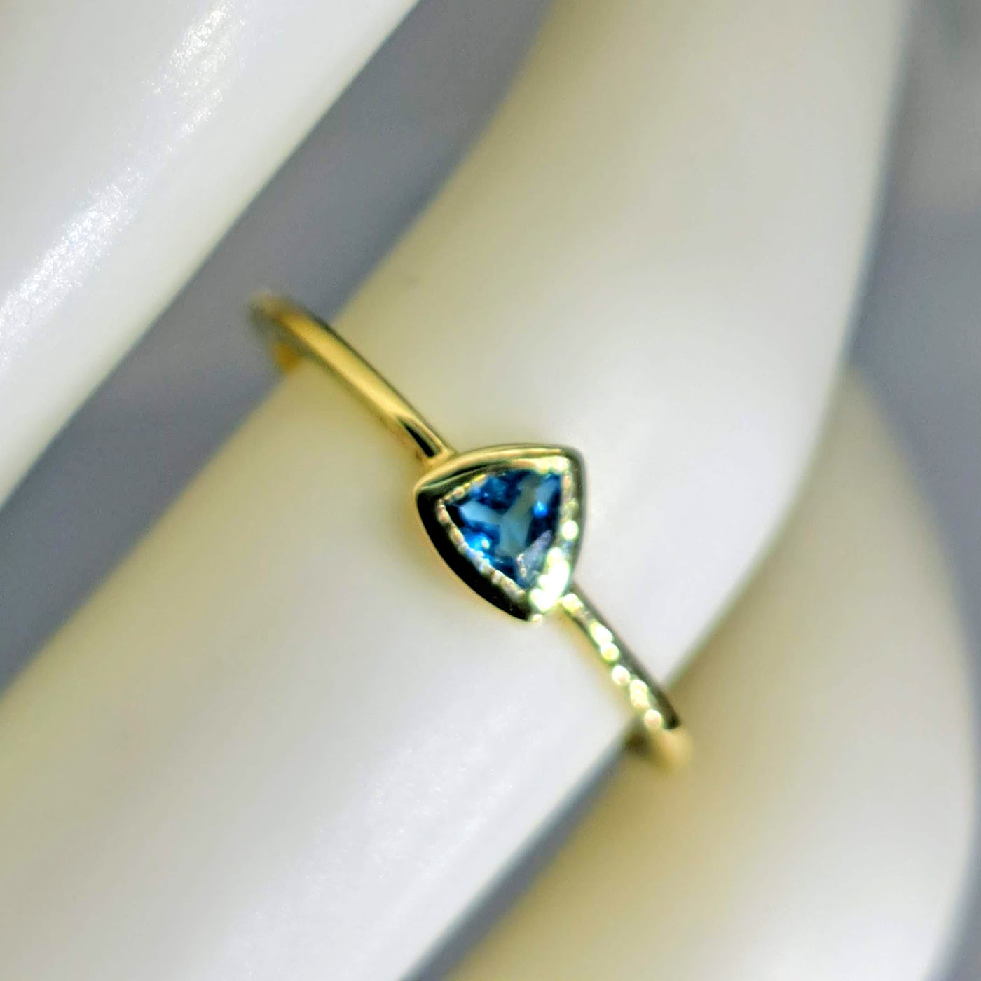 "Thanks a Trillion" Size 6.5 Ring - Blue Topaz, Gold