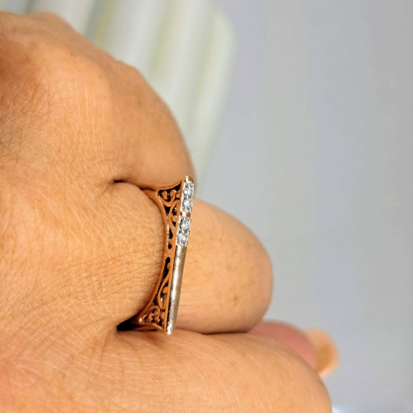 "Lace" Sz 6.5 Ring - VSI Diamonds, Rose Gold