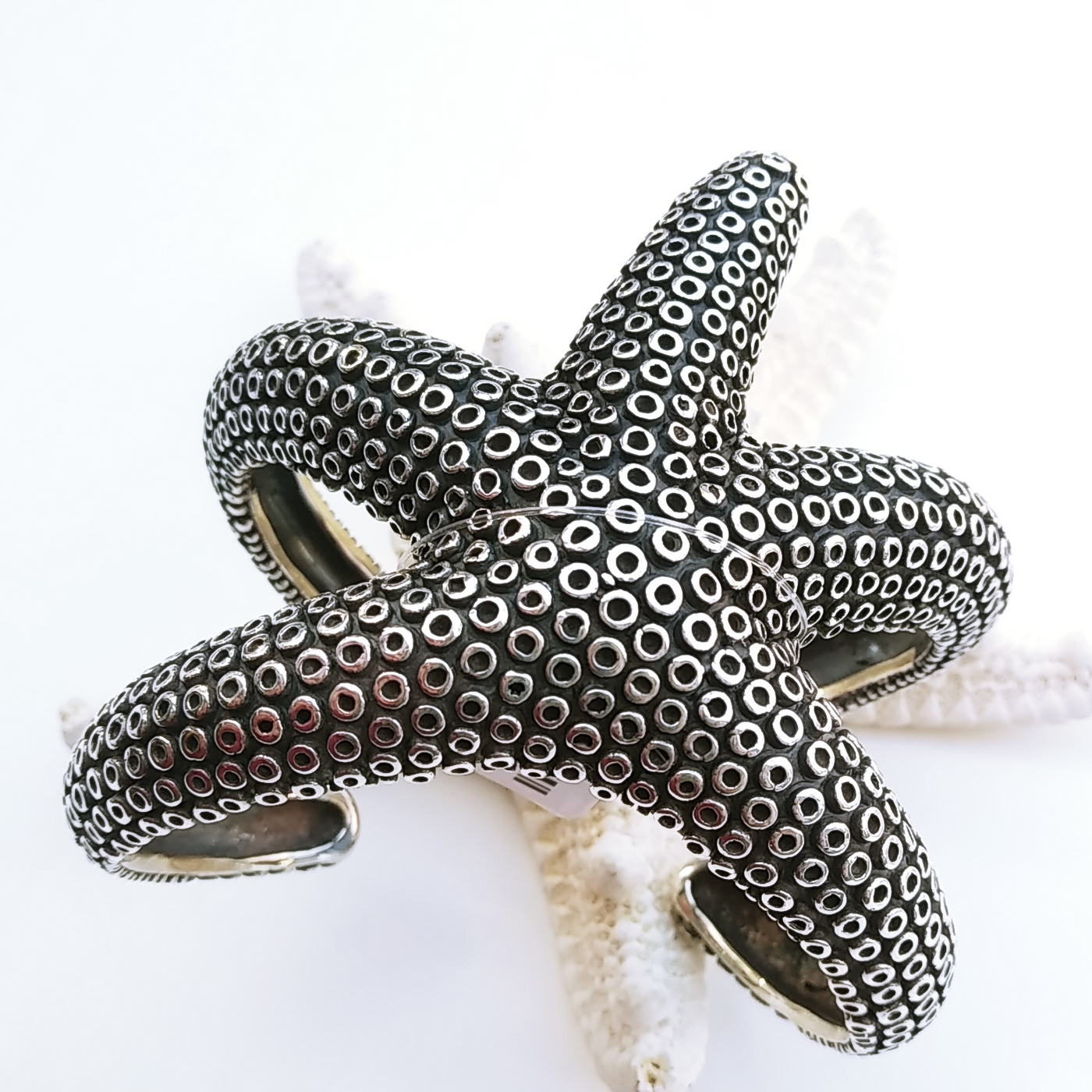"Oh My Starfish!" Cuff Bracelet - Sterling Silver Starfish