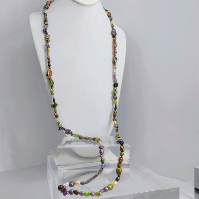 "Rainbow Tango" 30" Strand Necklace - Pearls