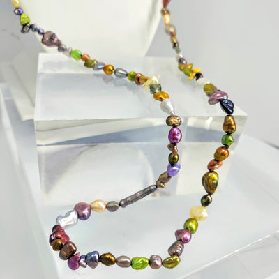 "Rainbow Tango" 30" Strand Necklace - Pearls