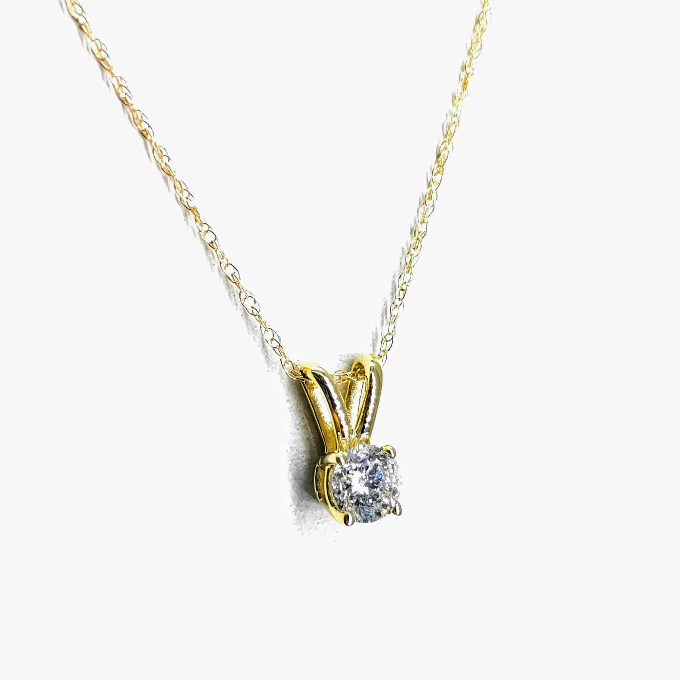 "Dainty Diamond" Necklace - Diamond, Gold