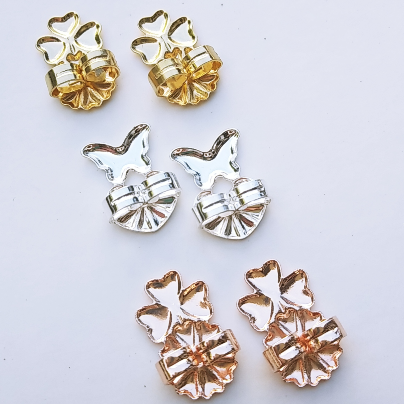 Weight Lifter Backs - Hypoallergenic, Plated Earring Backs