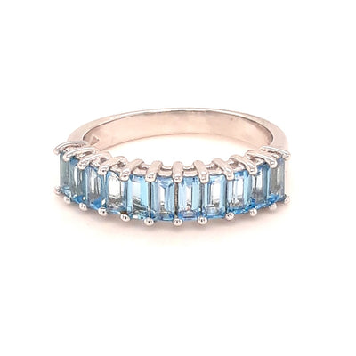"Skating on Thin Ice" Ring - Blue Topaz Sterling
